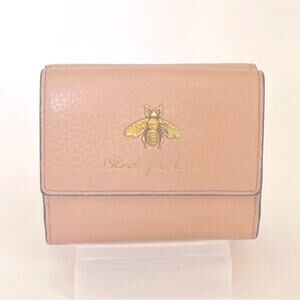 GUCCI Blind For Love Bee Accent Compact Wallet COA